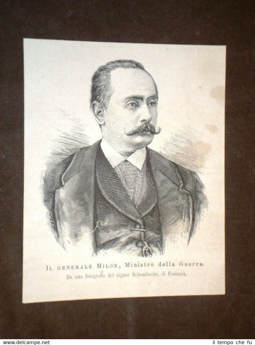 Ministro della Guerra Generale Bernardino Milon della Sicilia