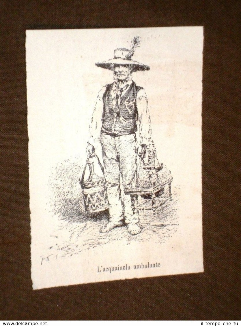 Moda e costume a Napoli nel 1881 L'acquaiuolo ambulante o …