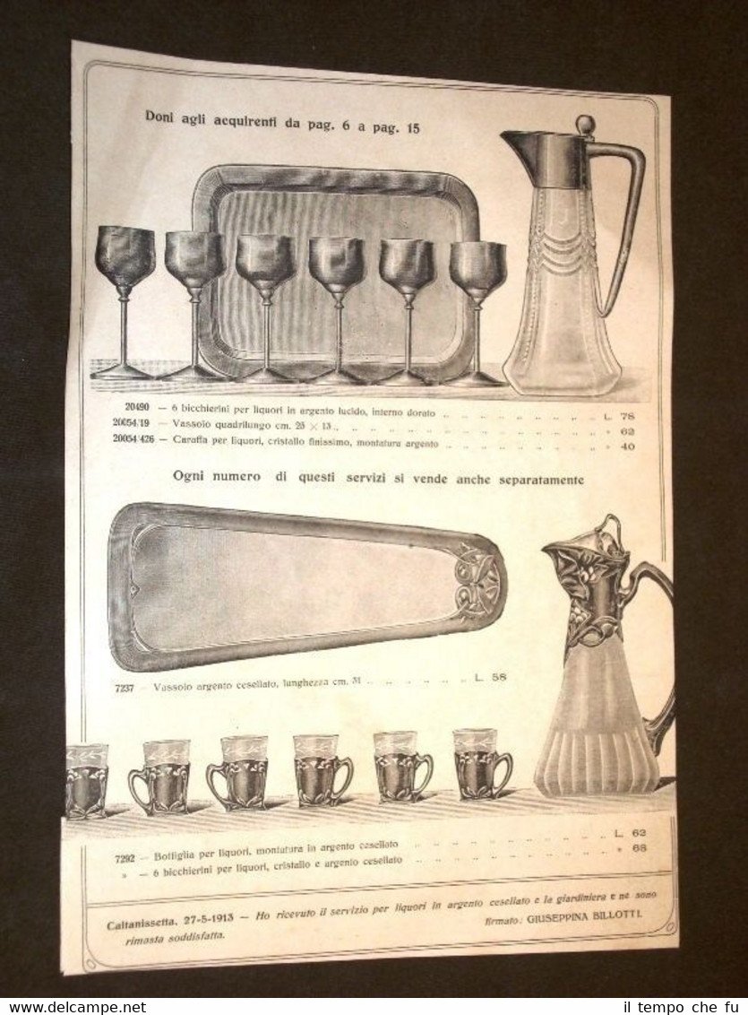 Moda e Costume Catalogo d'Epoca Servizio per liquori marsala e …
