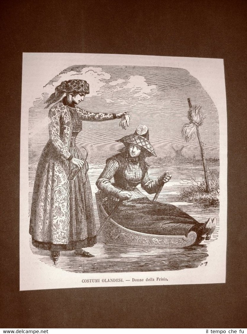 Moda e costume Donne della Frisia nel 1866 Olanda o …