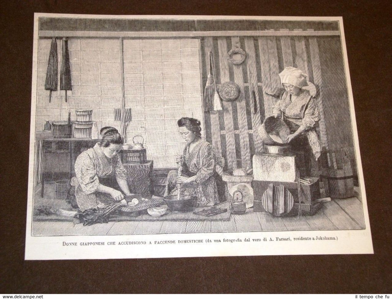 Moda e costume in Giappone nel 1889 Donne che si …