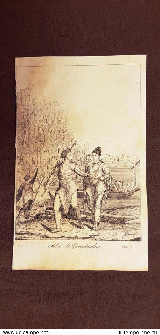 Moda e costume in Groenlandia Acquaforte del 1830 Costume antico …