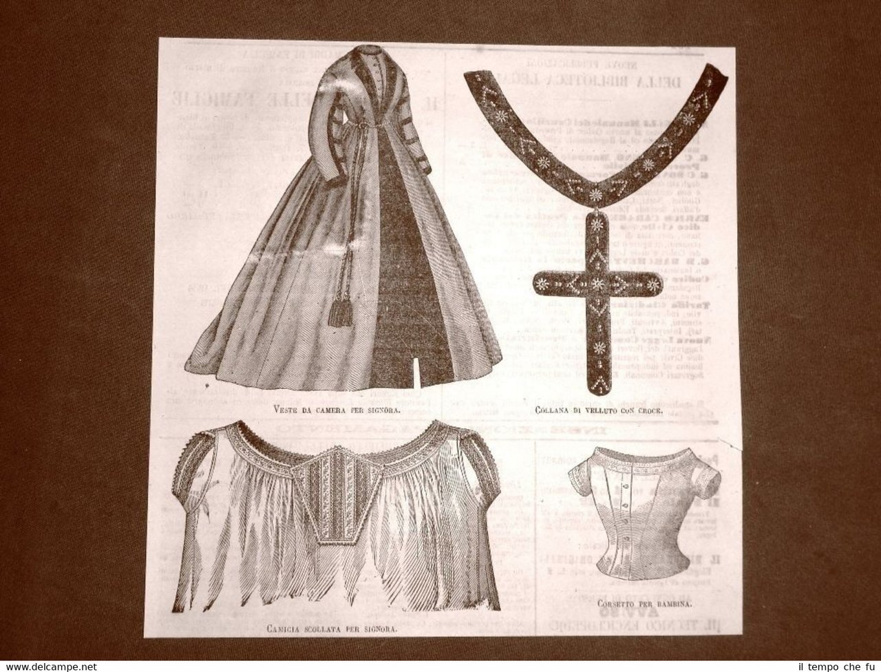 Moda e costume in Italia nel 1866 Abbigliamento per donna …