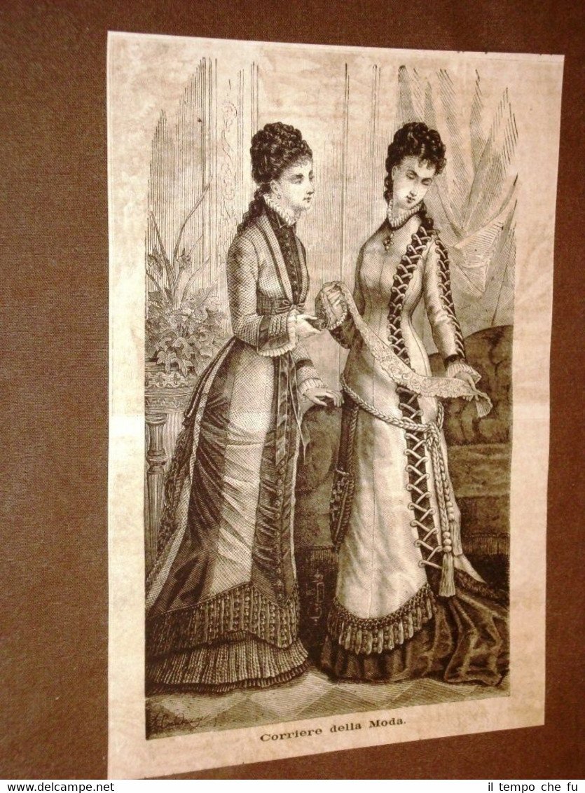 Moda e costume in Italia nel 1877 Donne in abiti …