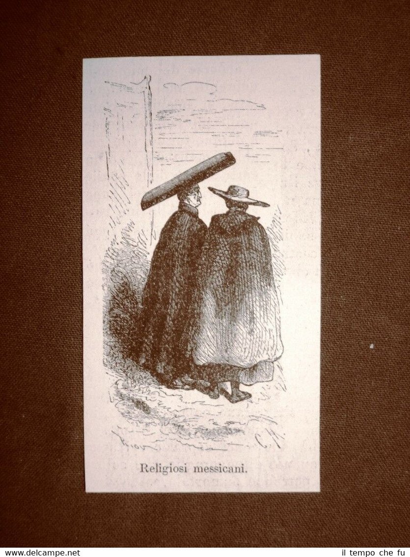 Moda e costume in Messico nel 1863 Religiosi messicani Mexico