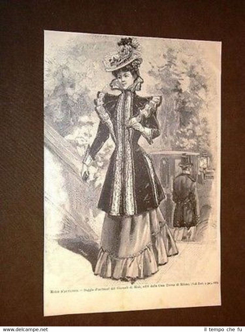 Mode d'Autunno Moda e Costume Abito per l'Inverno del 1898