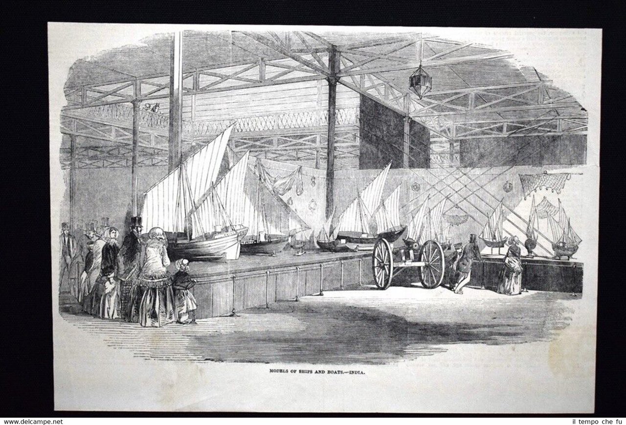 Modelli di navi e barche - India Incisione del 1851