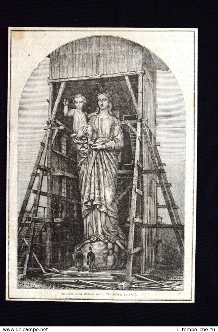 Modello della Statua della Vergine di Puy Incisione del 1869 | Immagine principale