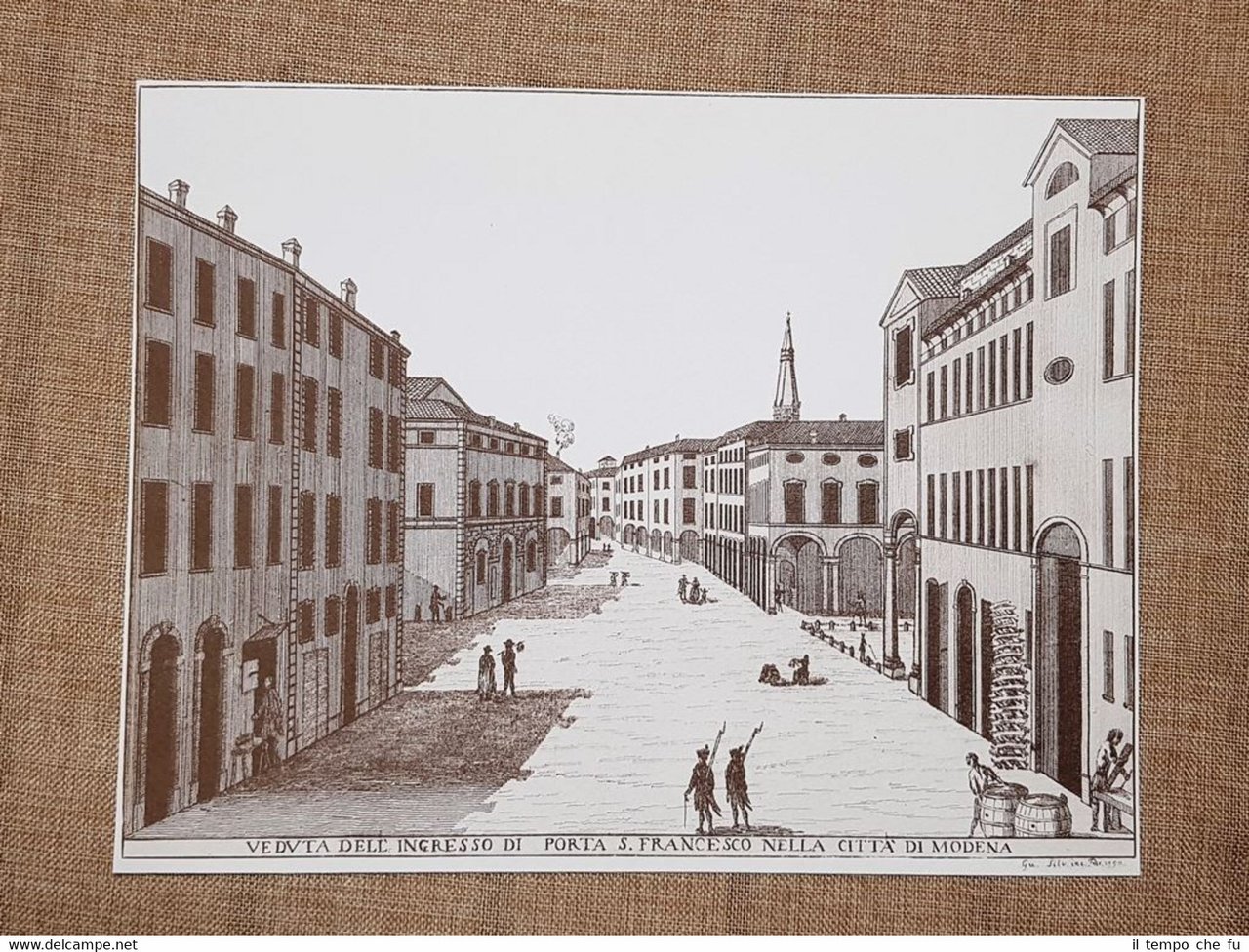 Modena nel 1790 Ingresso Porta San Francesco Emilia Romagna Litografia …