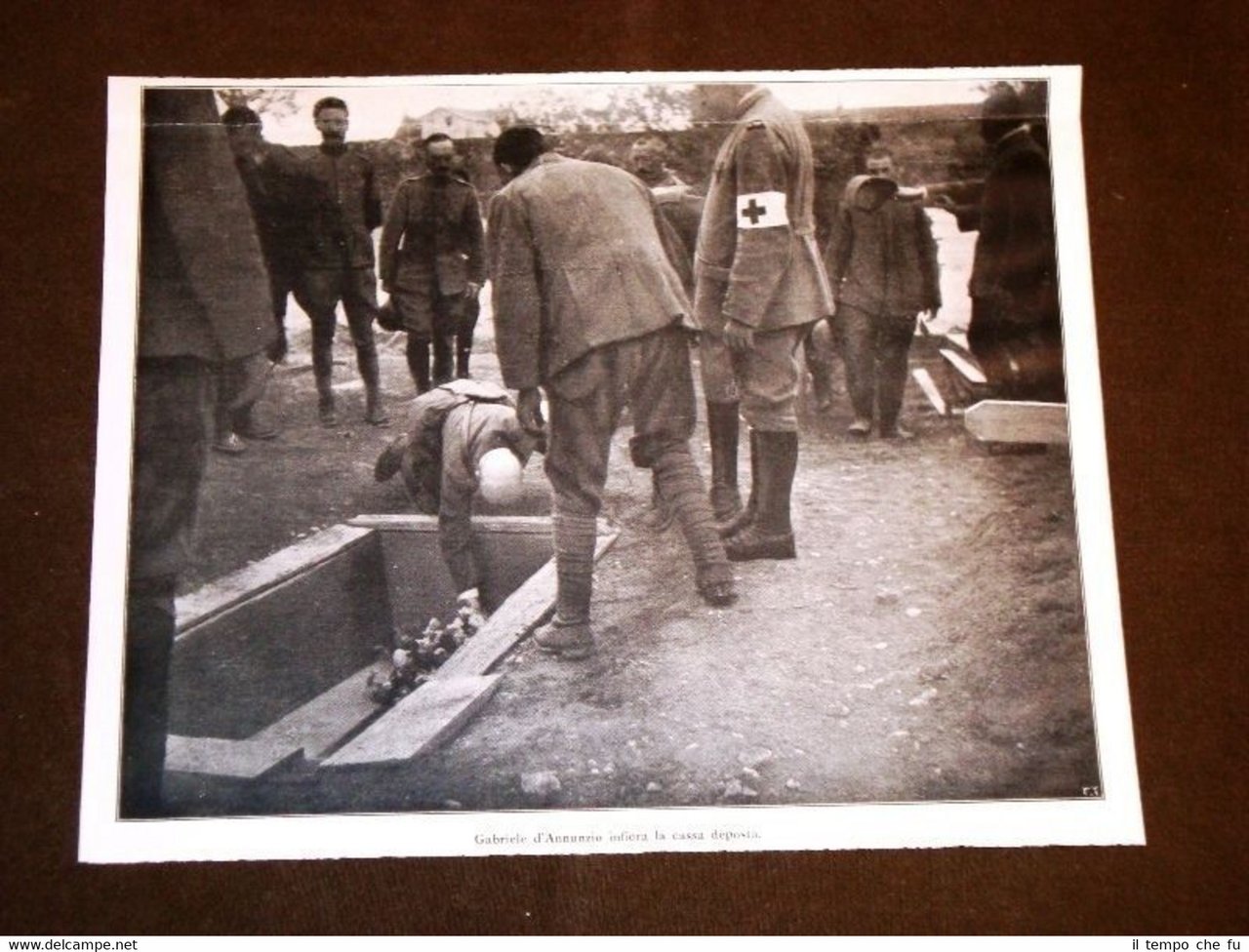 Monfalcone nel 1917 Funerale Giovanni Randaccio Gabriele D'Annunzio cassa