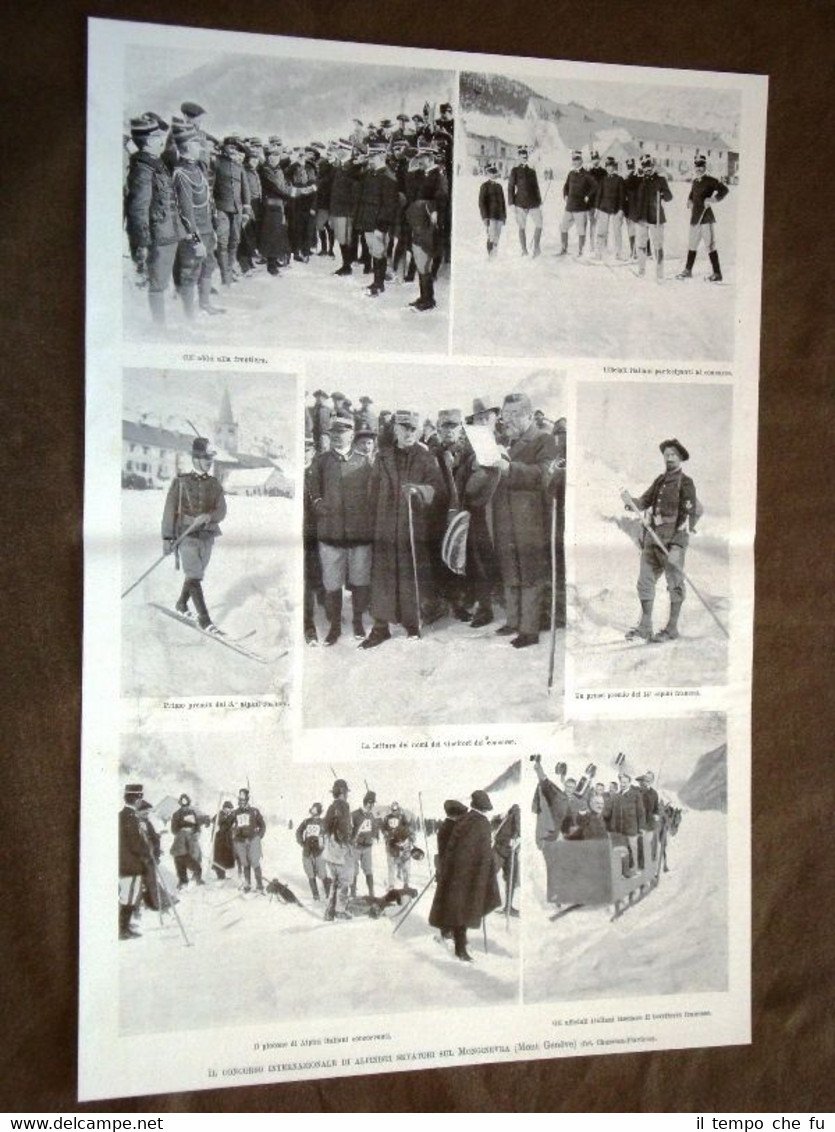 Monginevra Mont Geneve 1907 Concorso apini alpinisti Gallo Ruspoli Maria …