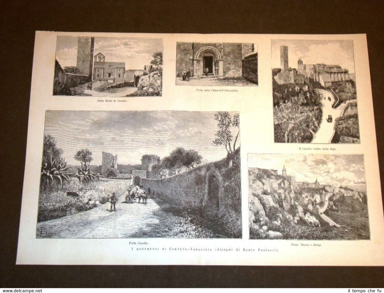 Monumenti di Corneto - Tarquinia nel 1884 Santa Maria Annunziata …