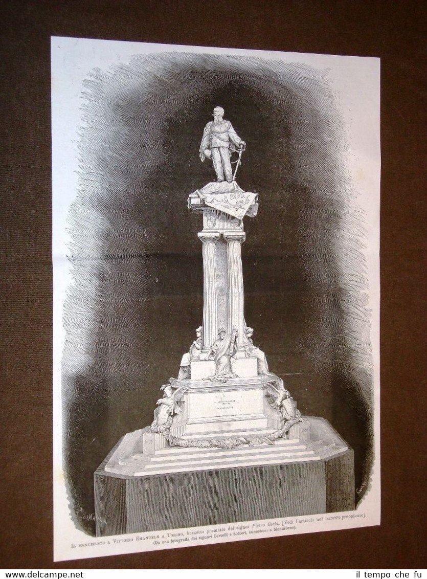 Monumento a Re Vittorio Emanuele a Torino nel 1879 Bozzetto …
