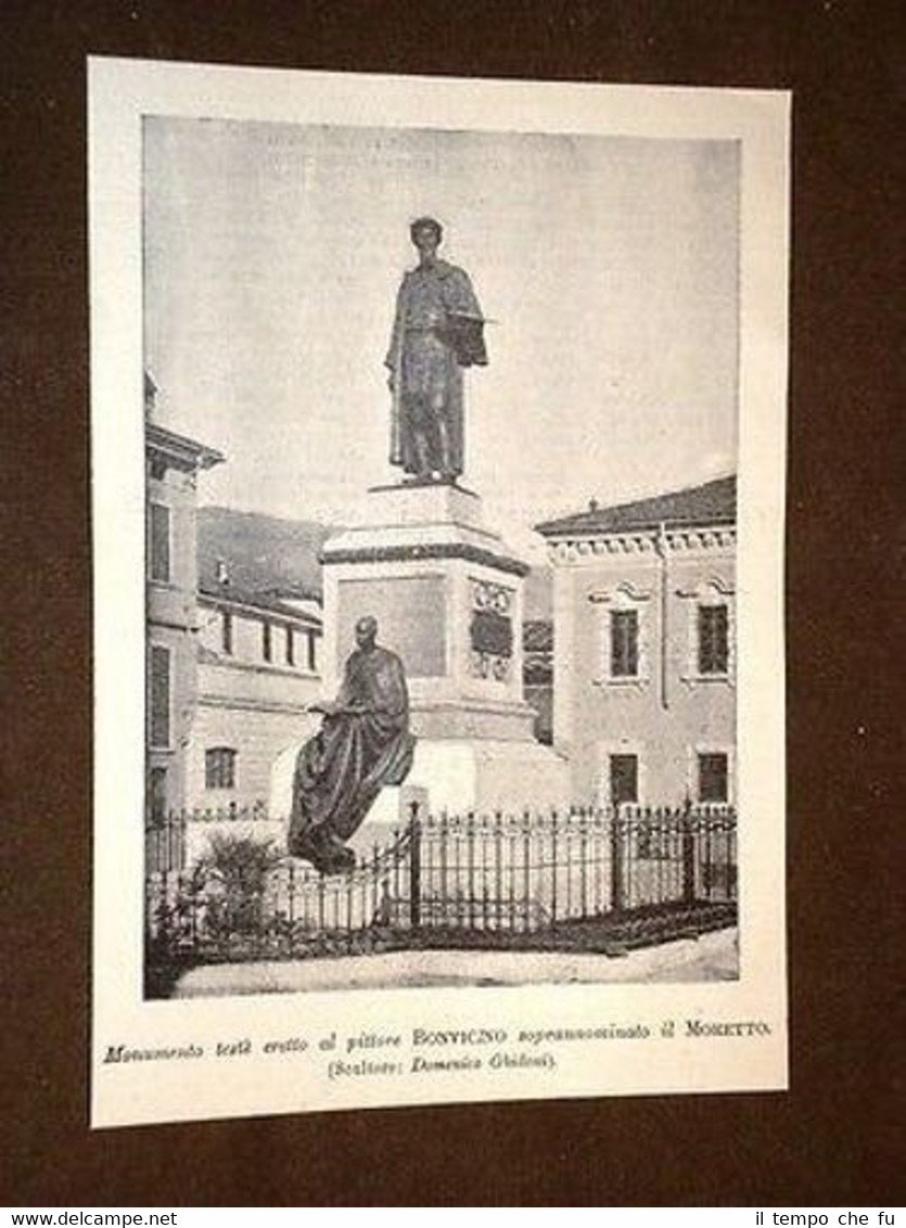 Monumento al Pittore Bonvicino detto il Moretto Scultore Domenico Ghidoni