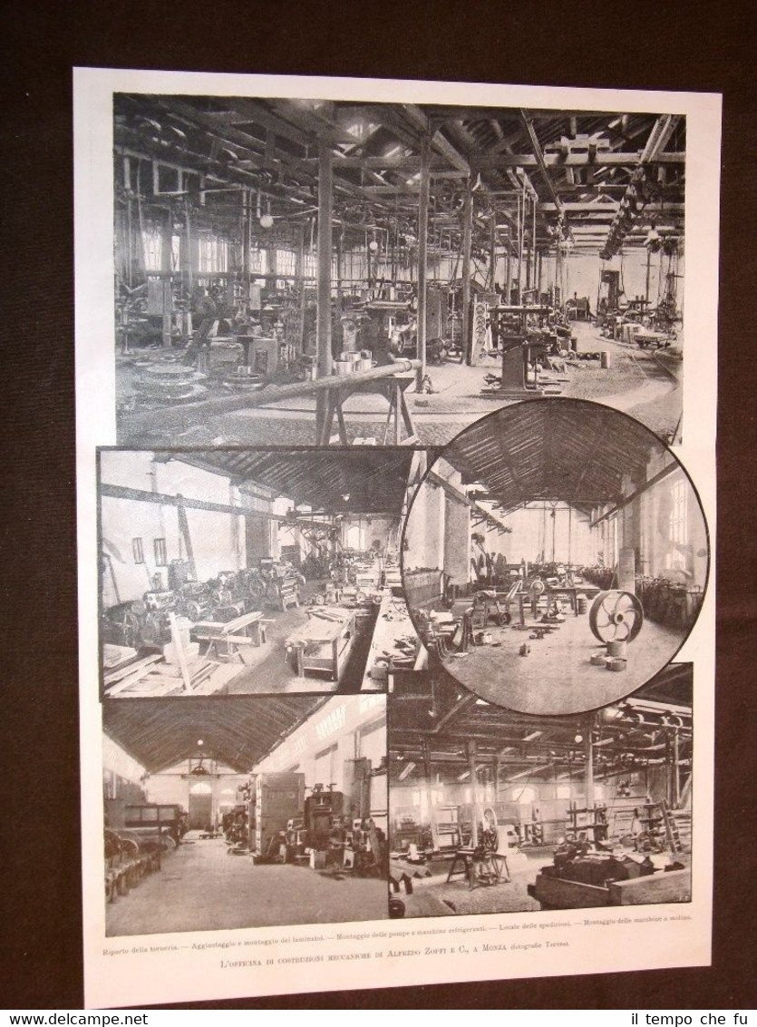 Monza nel 1898 Officine costruzioni meccaniche Alfredo Zopfi + Marina …