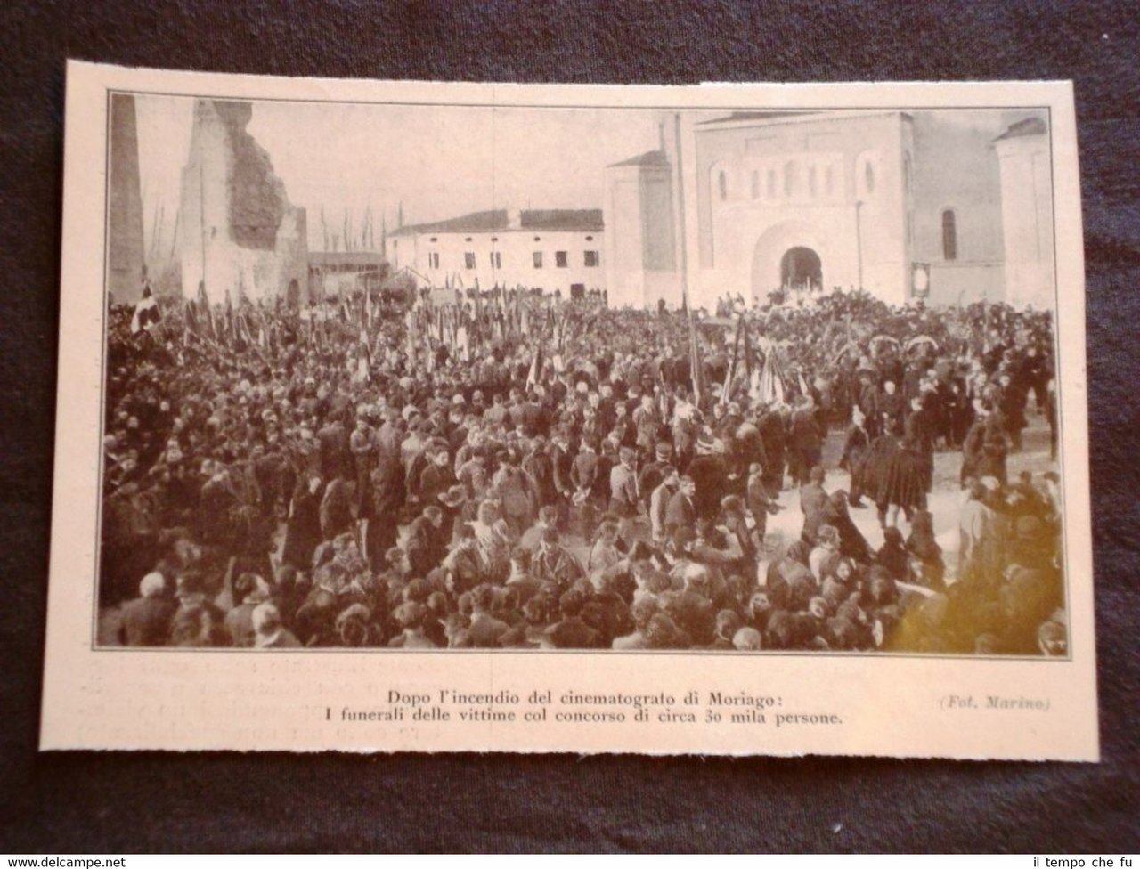 Moriago nel 1928 Funerale delle vittime dell'incendio del cinematografo 30.000