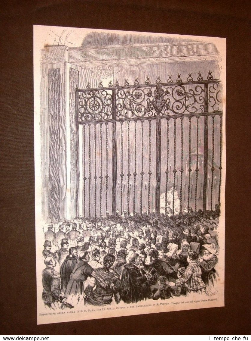 Morte di Papa Pio IX nel 1878 Esposizione salma Cappella …