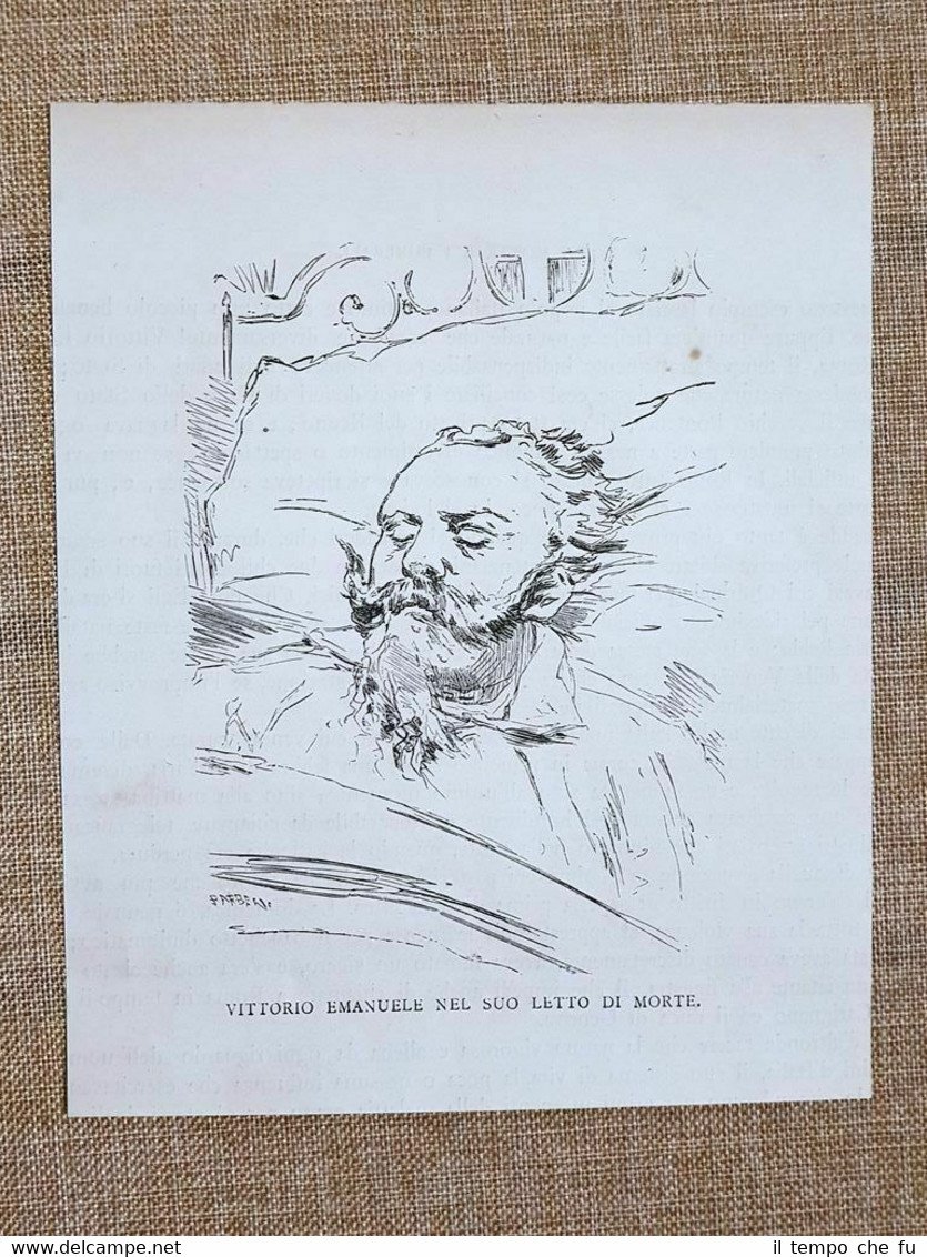 Morte di Re Vittorio Emanuele II di Savoia 9 gennaio …