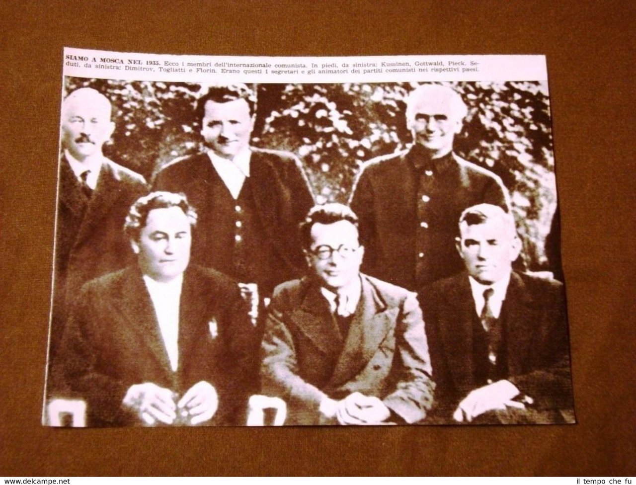 Mosca nel 1935 Internazionale comunista Kussinen, Gottwald, Pieck, Dimitrov, ecc