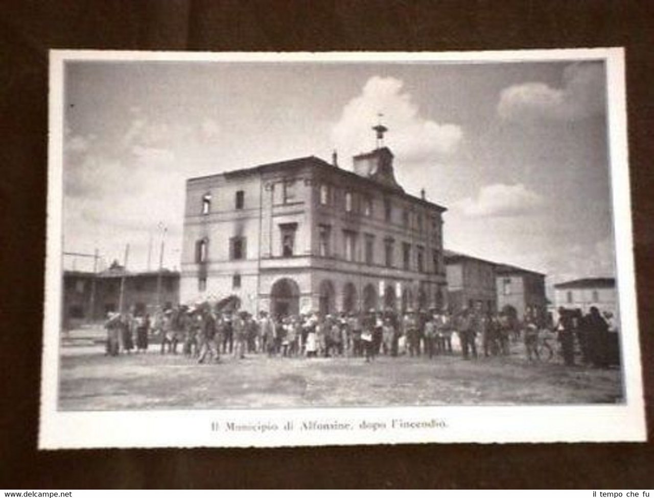 Municipio di Alfonsine dopo l'incendio Ravenna