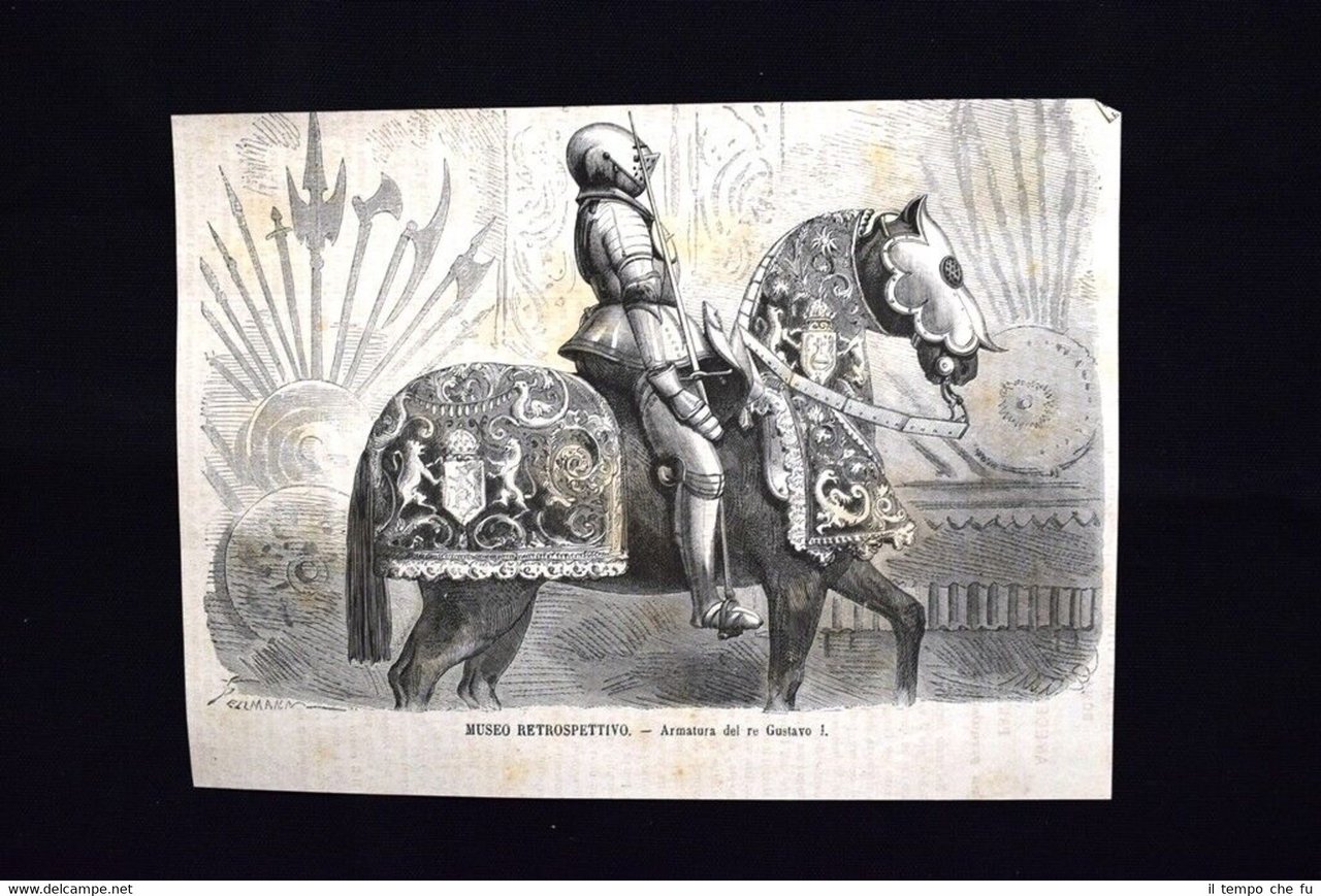 Museo retrospettivo - Armatura del re Gustavo I Incisione del …