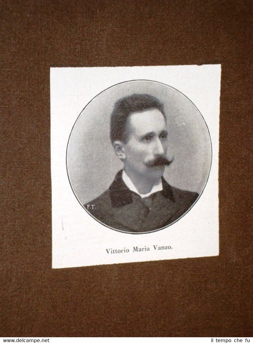 Musicista Vittiorio Maria Vanzo nel 1913 Padova 1862 - Milano …