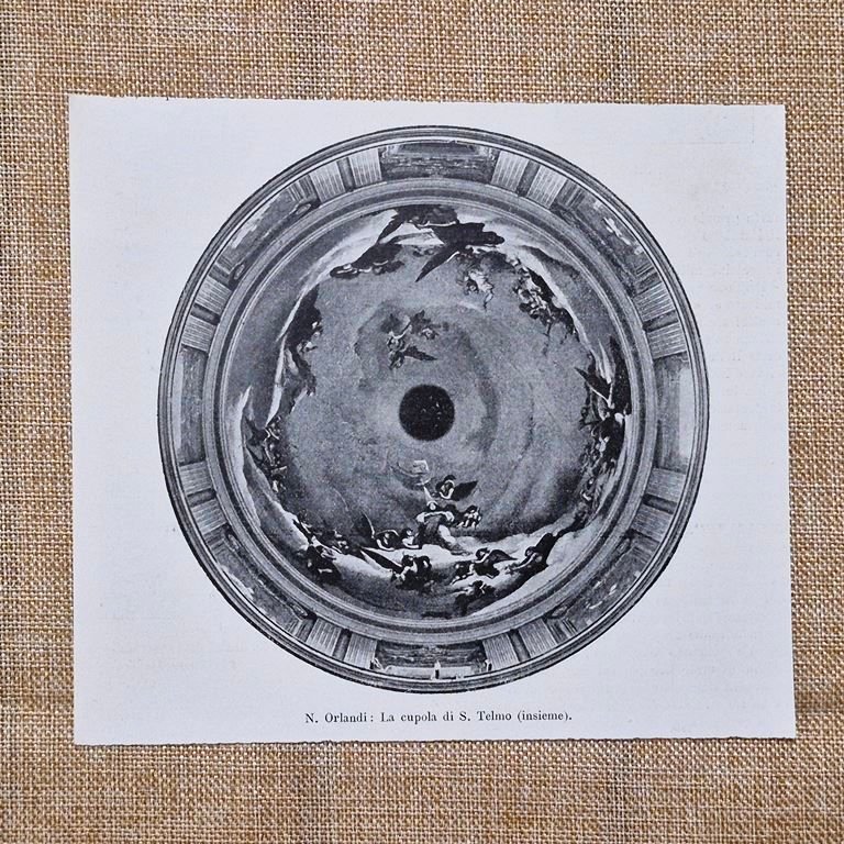 N. Orlandi La cupola di San Telmo Veduta architettonica Stampa … | Immagine principale