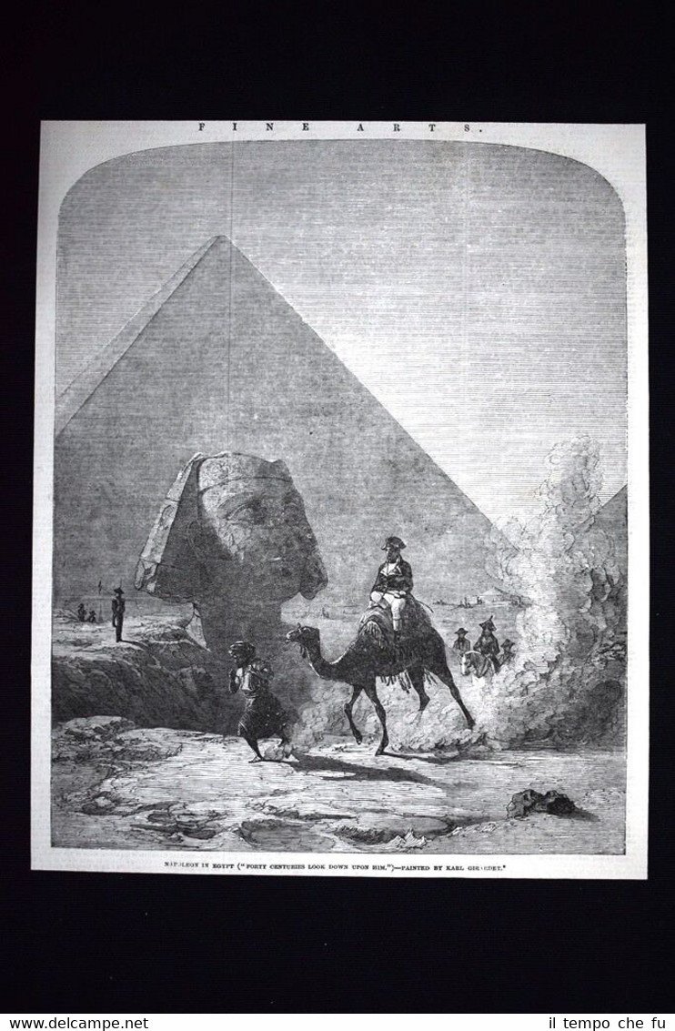 Napoleone in Egitto - Dipinto di Karl Girardet Incisione del …