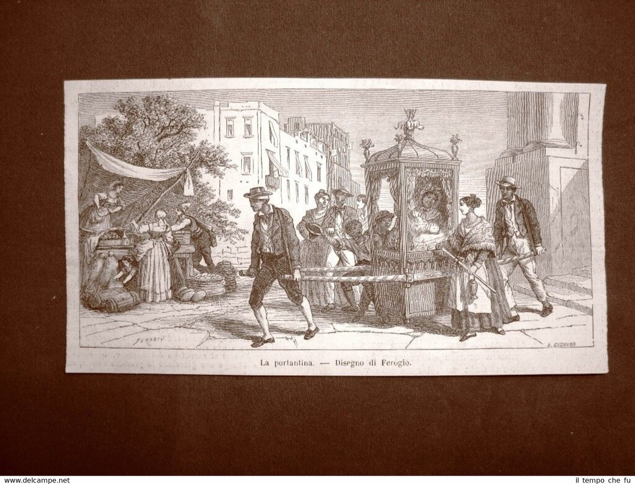 Napoli nel 1863 La portantina Campania Moda e costume