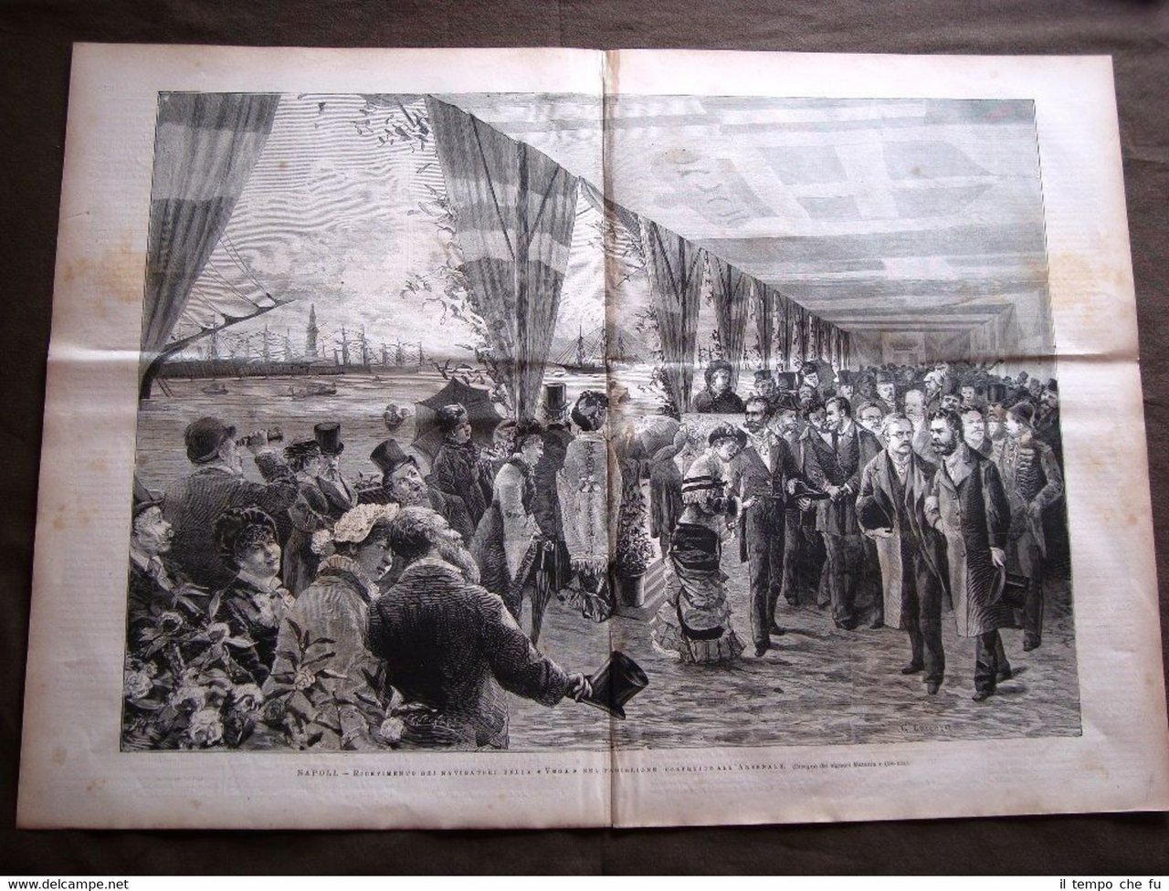 Napoli nel 1880 All'Arsenale Ricevimento dei Navigatori della Nave Vega