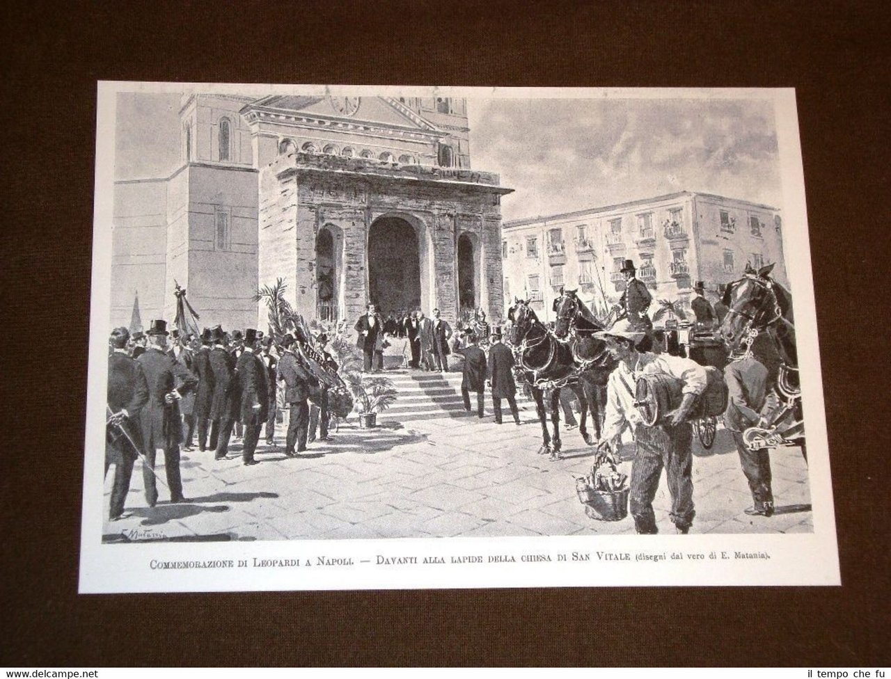 Napoli nel 1898 Commemorazione di Giacomo Leopardi Lapide Chiesa di …