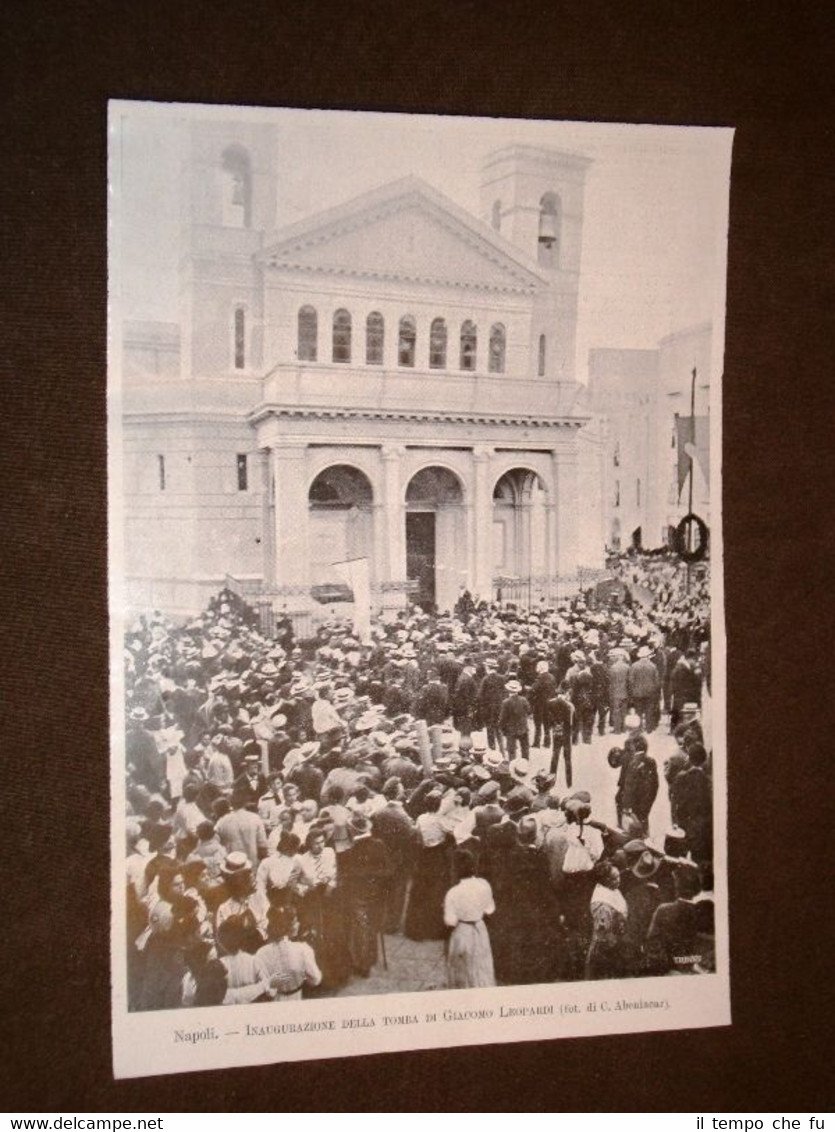 Napoli nel 1902 Inaugurazione della tomba di Giacomo Leopardi