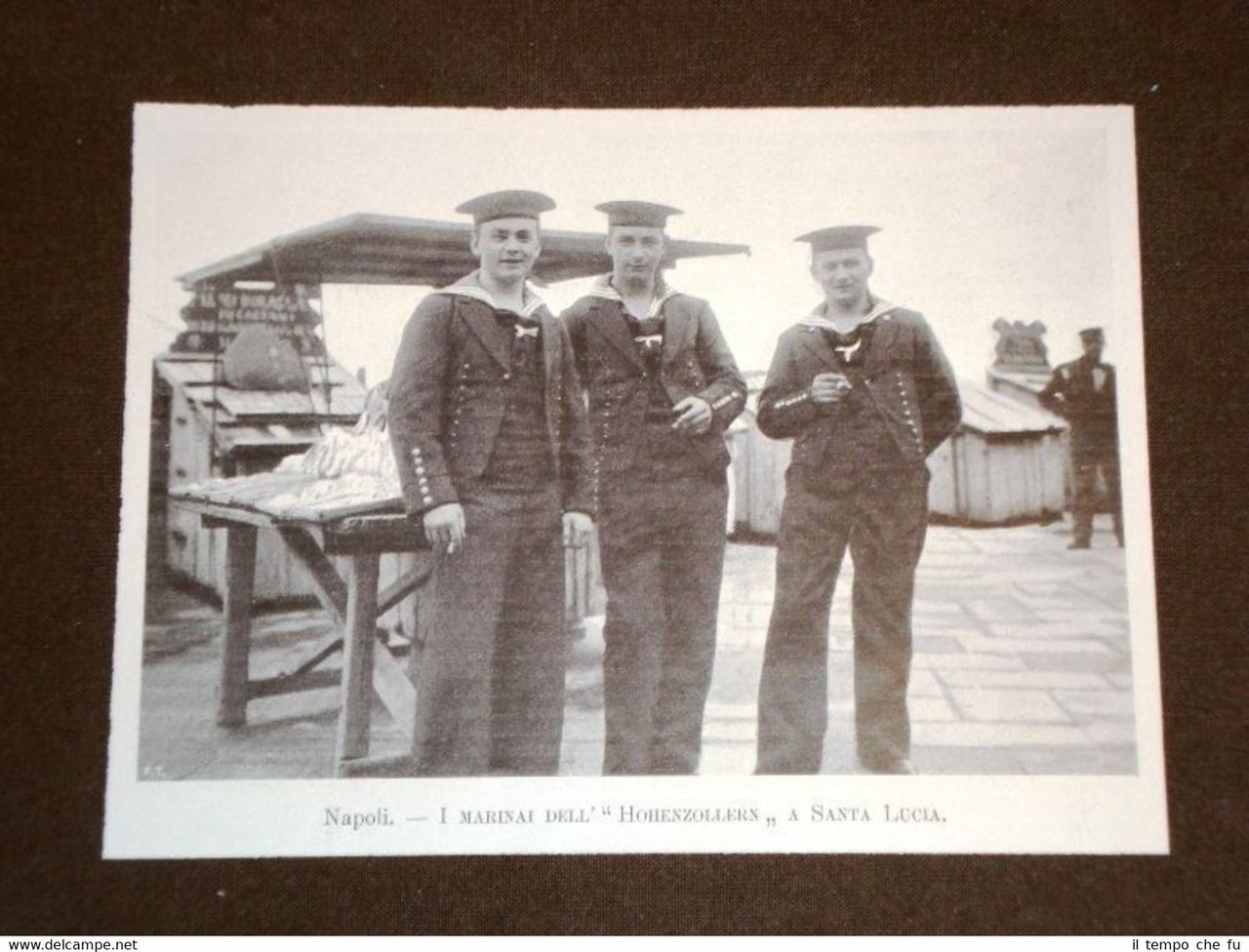 Napoli nel 1904 Marinai dell'Hohenzollern a Santa Lucia