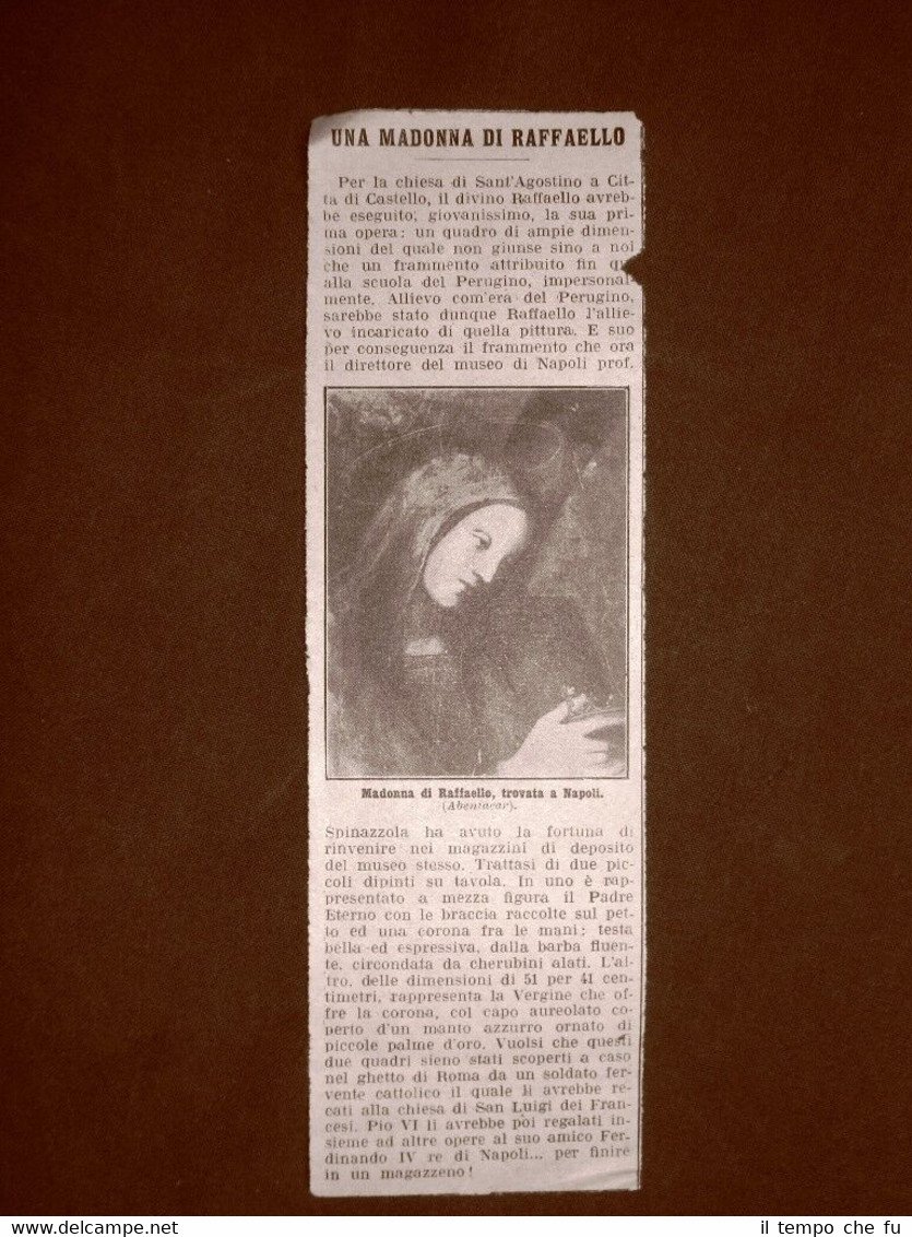 Napoli nel 1914 Madonna di Raffaello Chiesa di Sant'Agostino a …