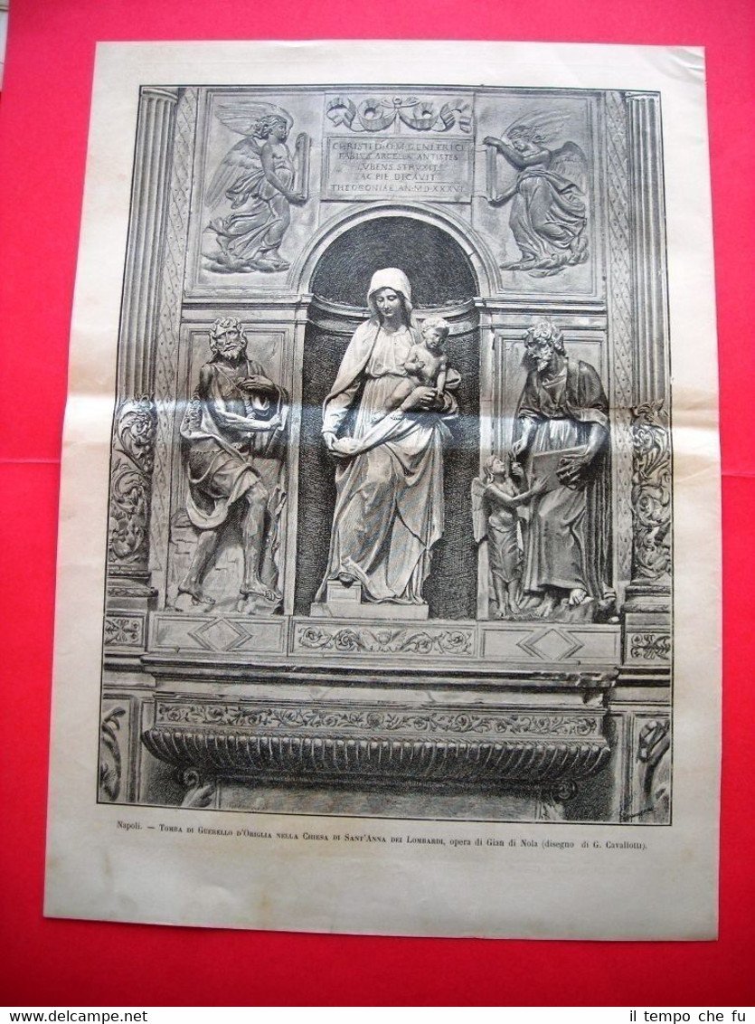 Nel 1885 a Napoli - Tomba di Guerello d'Origlia nella …