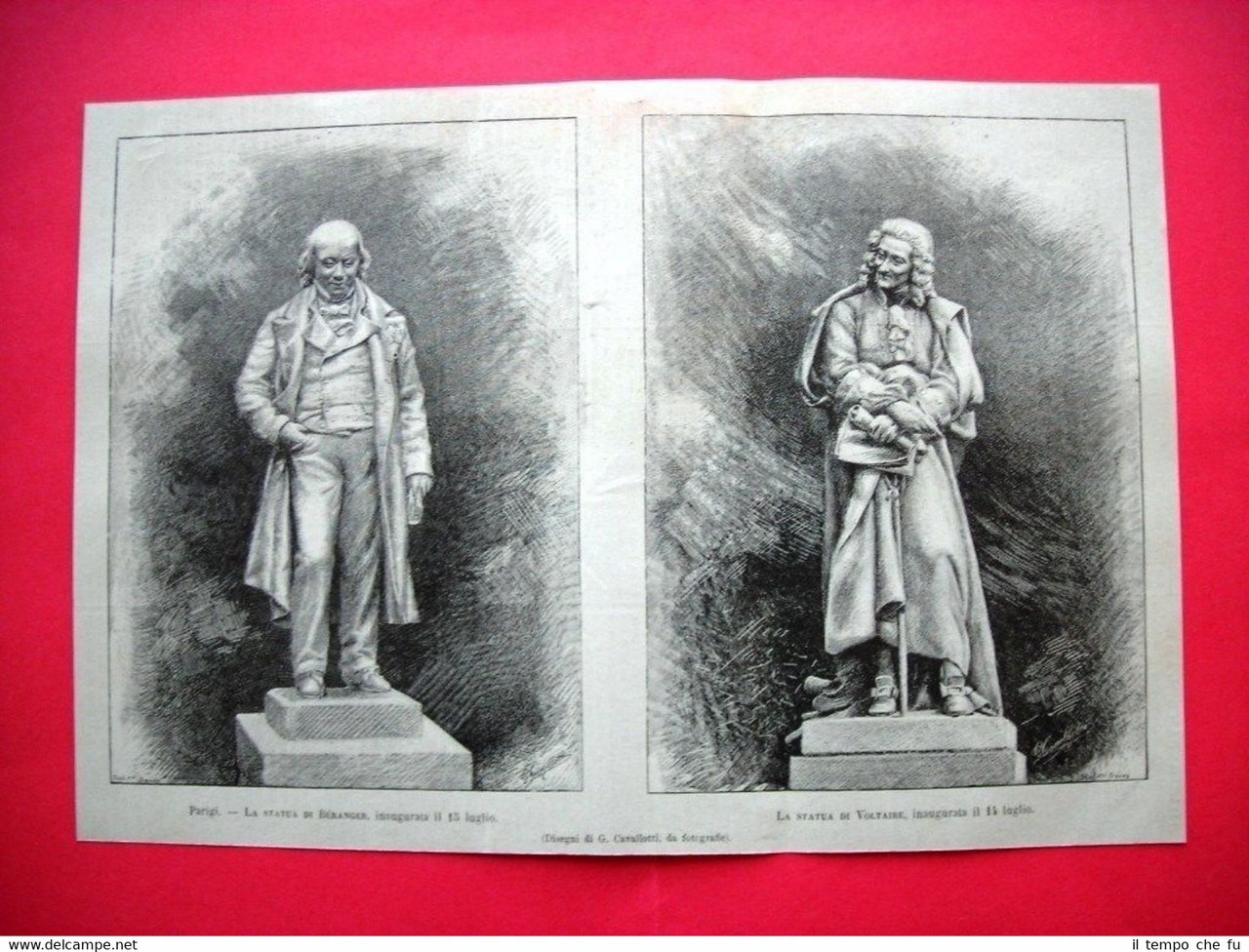 Nel 1885 a Parigi - inaugurazione Statua di Bèranger e … | Immagine principale