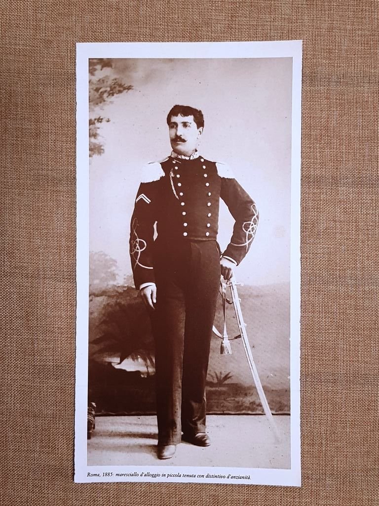 Nel 1885 Roma Carabiniere Maresciallo in piccola tenuta distintivo d’anzianità