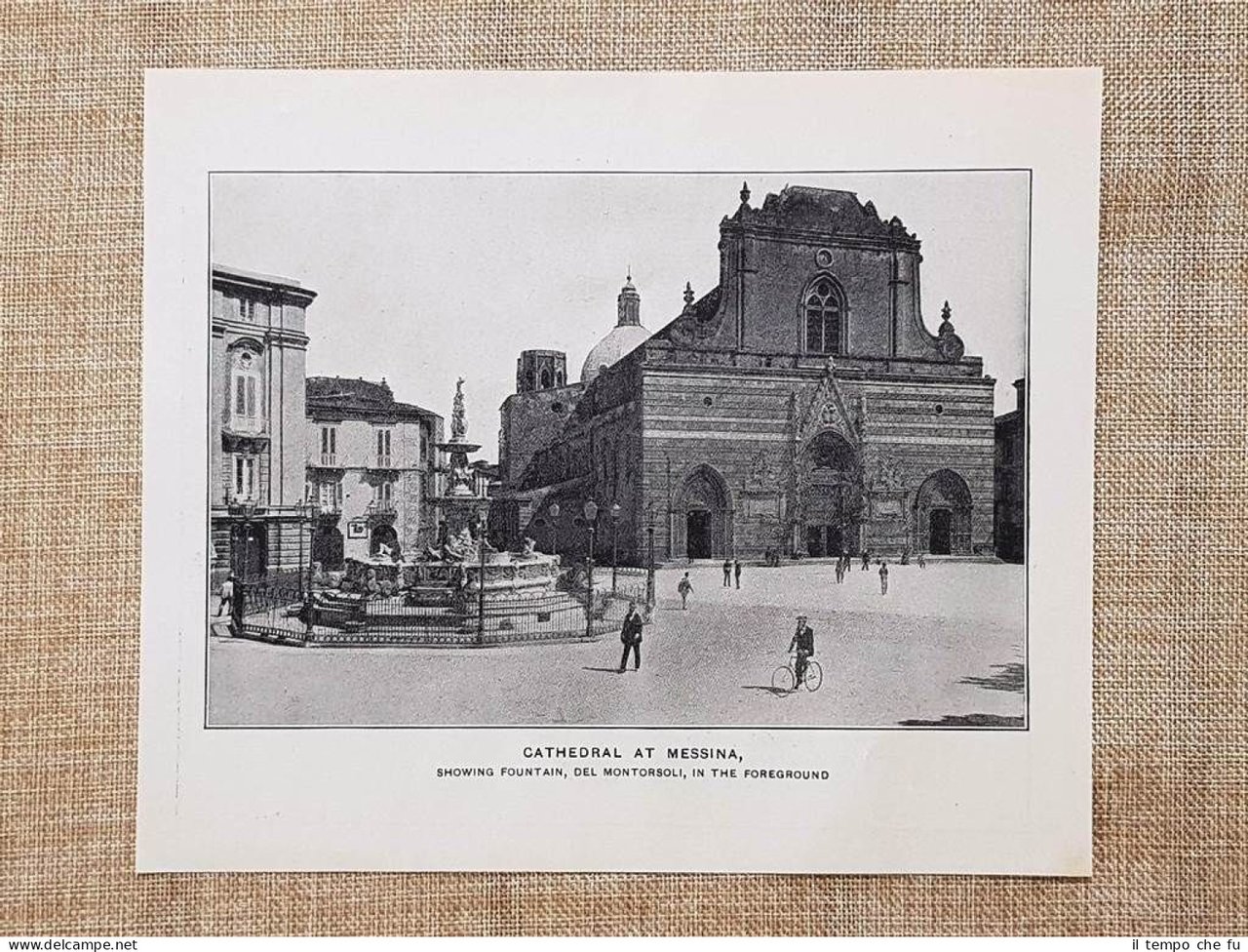 Nel 1909 La Cattedrale di Messina e Sezione del Vulcano …