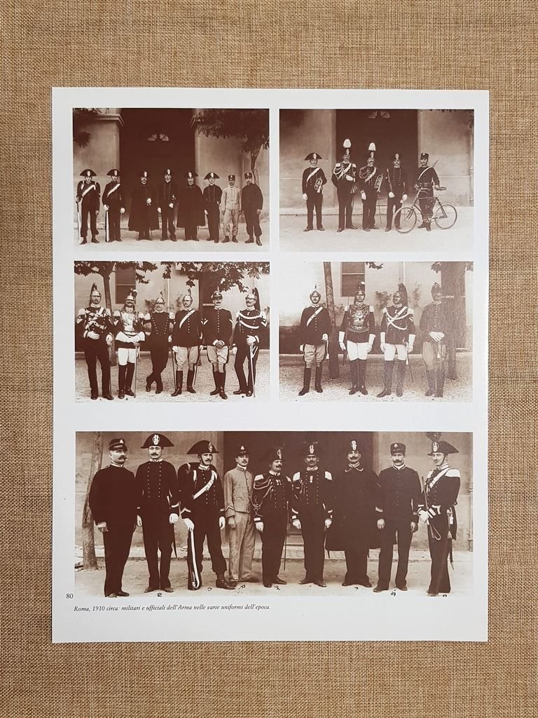 Nel 1910 Roma Carabinieri e ufficiali mostrano le diverse uniformi …