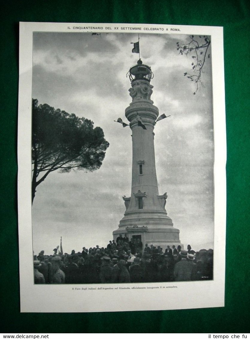 Nel 1920 a Roma, il Faro degli italiani dell'Argentina sul …
