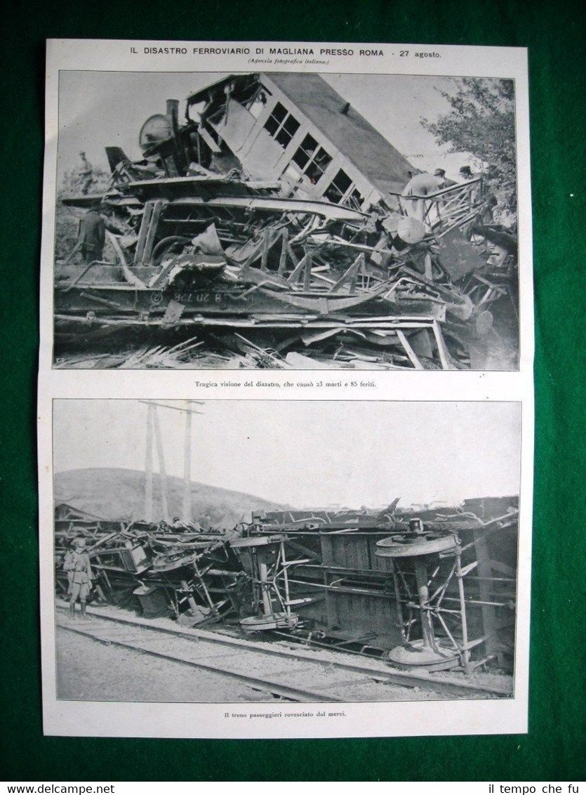 Nel 1921 il disastro ferroviario di Magliana presso Roma