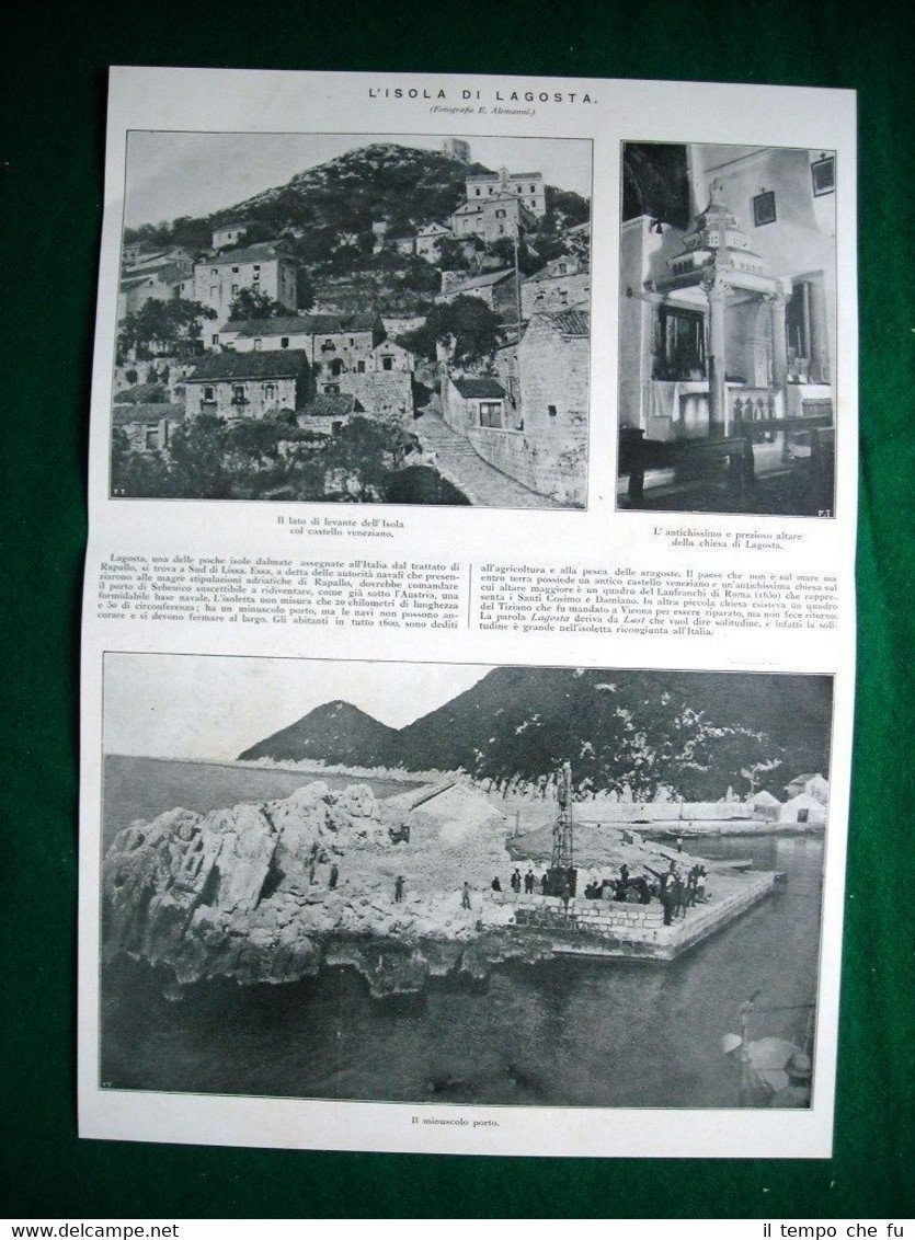 Nel 1921 Isola di Lagosta Chiesa e porto+ Alpel-Krieglach e …