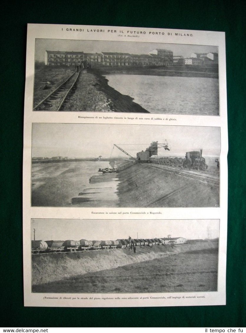 Nel 1921 lavori Porto di Milano Rogoredo Cimitero Amras capitano …