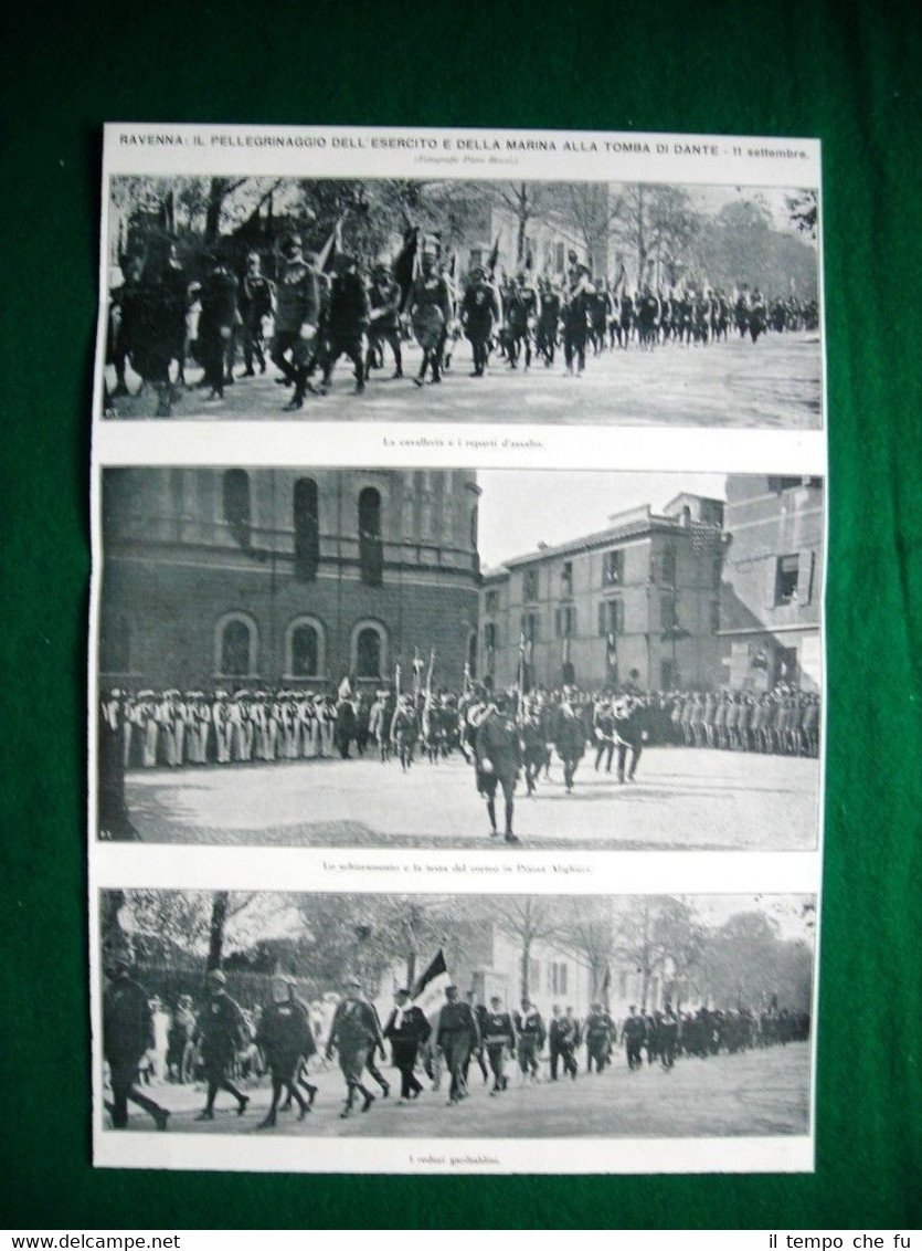 Nel 1921 Ravenna pellegrinaggio esercito e marina tomba Dante Piazza …