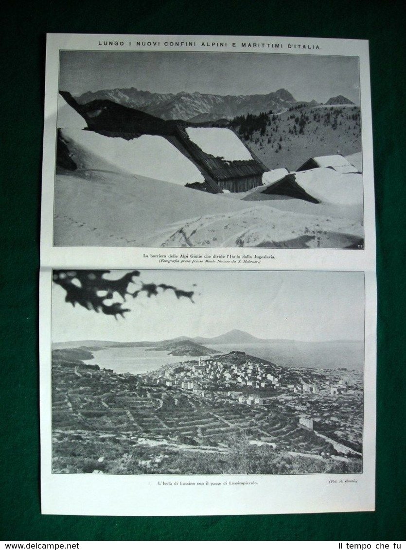 Nel 1922 Confini alpini e marittimi Italia Alpi Giulie isola … | Immagine principale