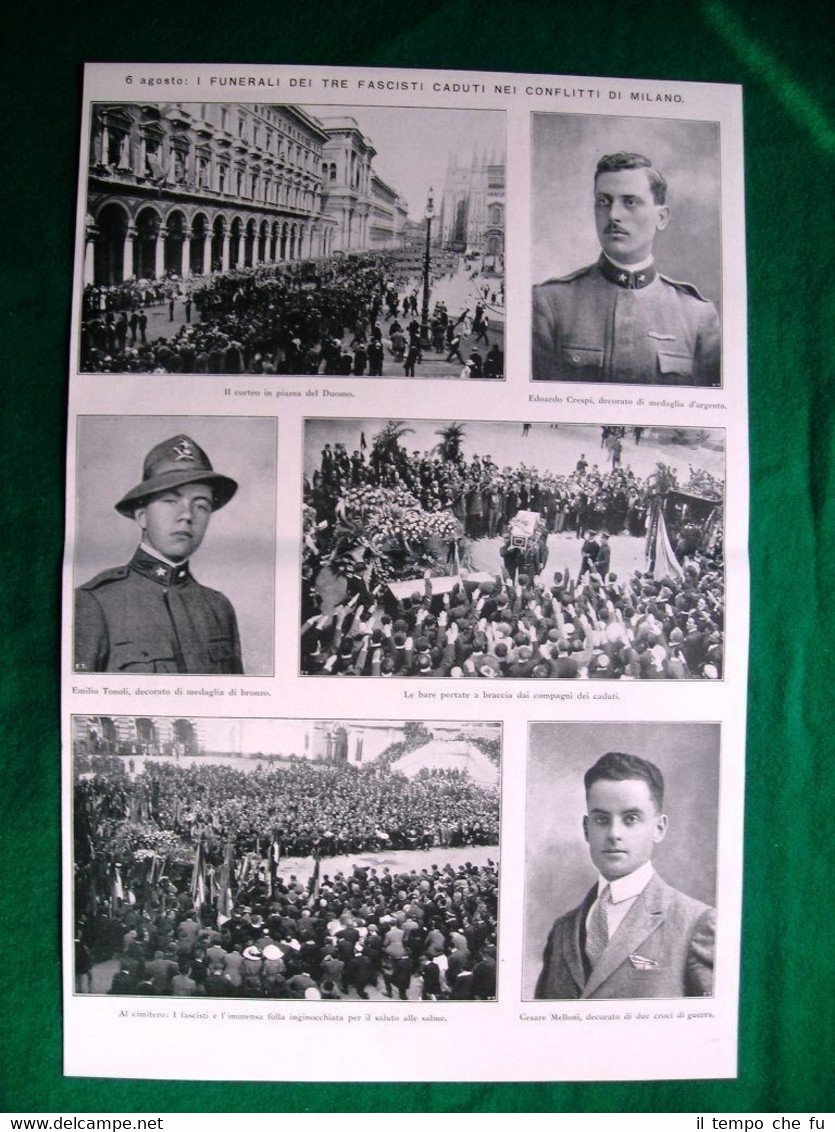 Nel 1922 Milano funerali E. Crespi E. Tonoli C. Melloni …