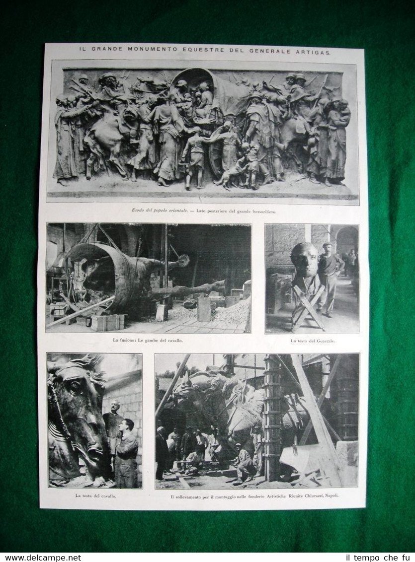 Nel 1922 monumento equestre Generale Artigas Edoardo Daneo Ermenegildo Luppi
