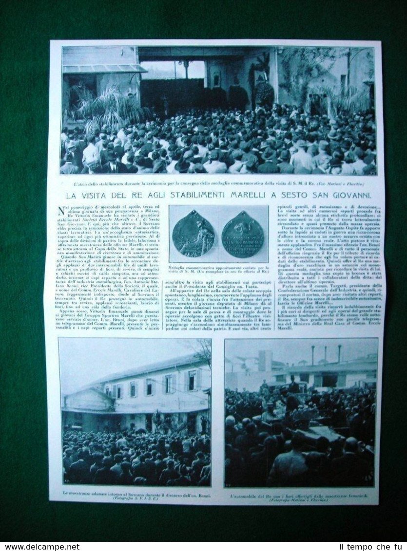 Nel 1922 Sesto San Giovanni visita Re stabilimenti Marelli Principe … | Immagine principale