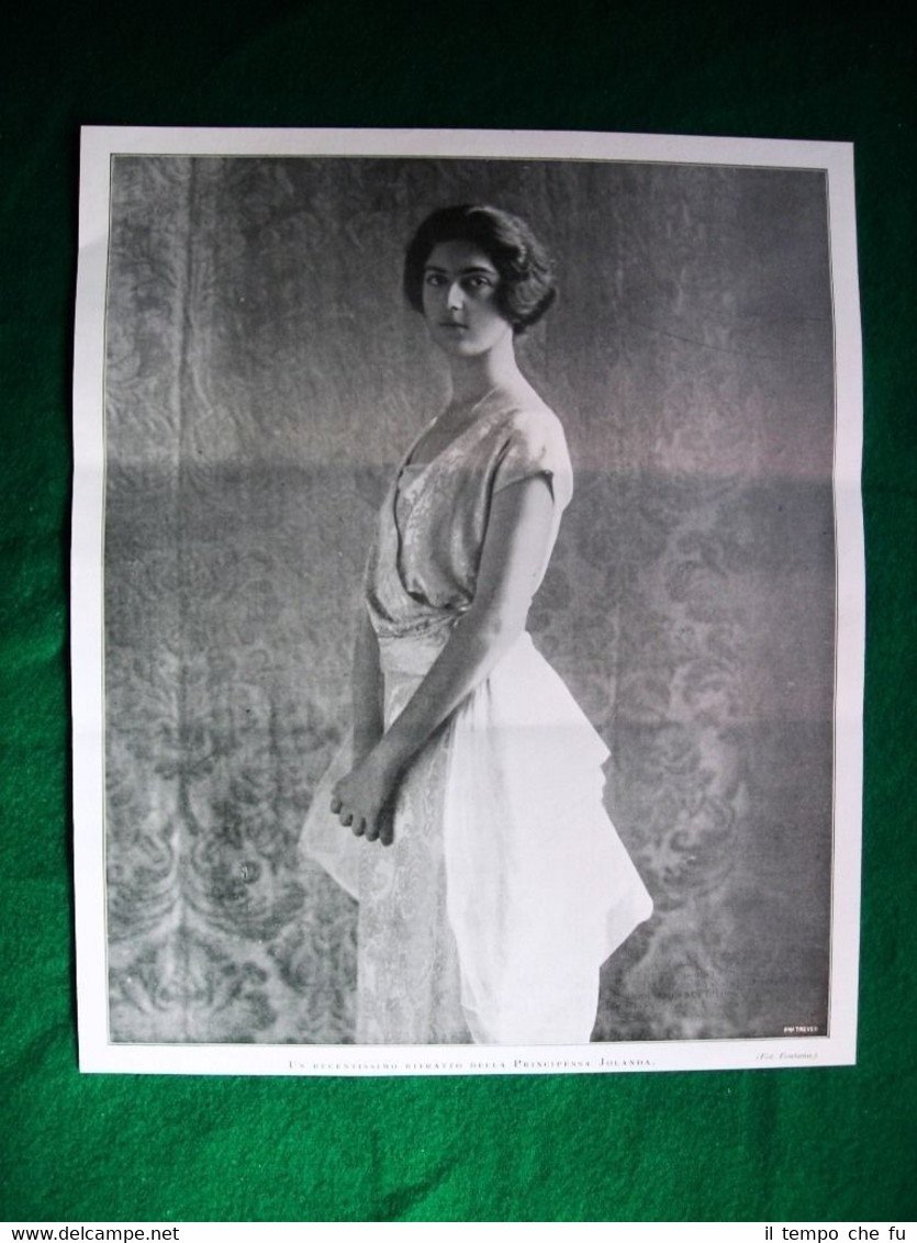 Nel 1922 un recentissimo ritratto della Principessa Jolanda