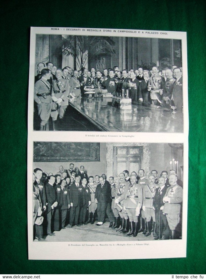 Nel 1923 Roma decorati medaglia d'oro Campidoglio Mussolini G. D'Annunzio … | Immagine principale